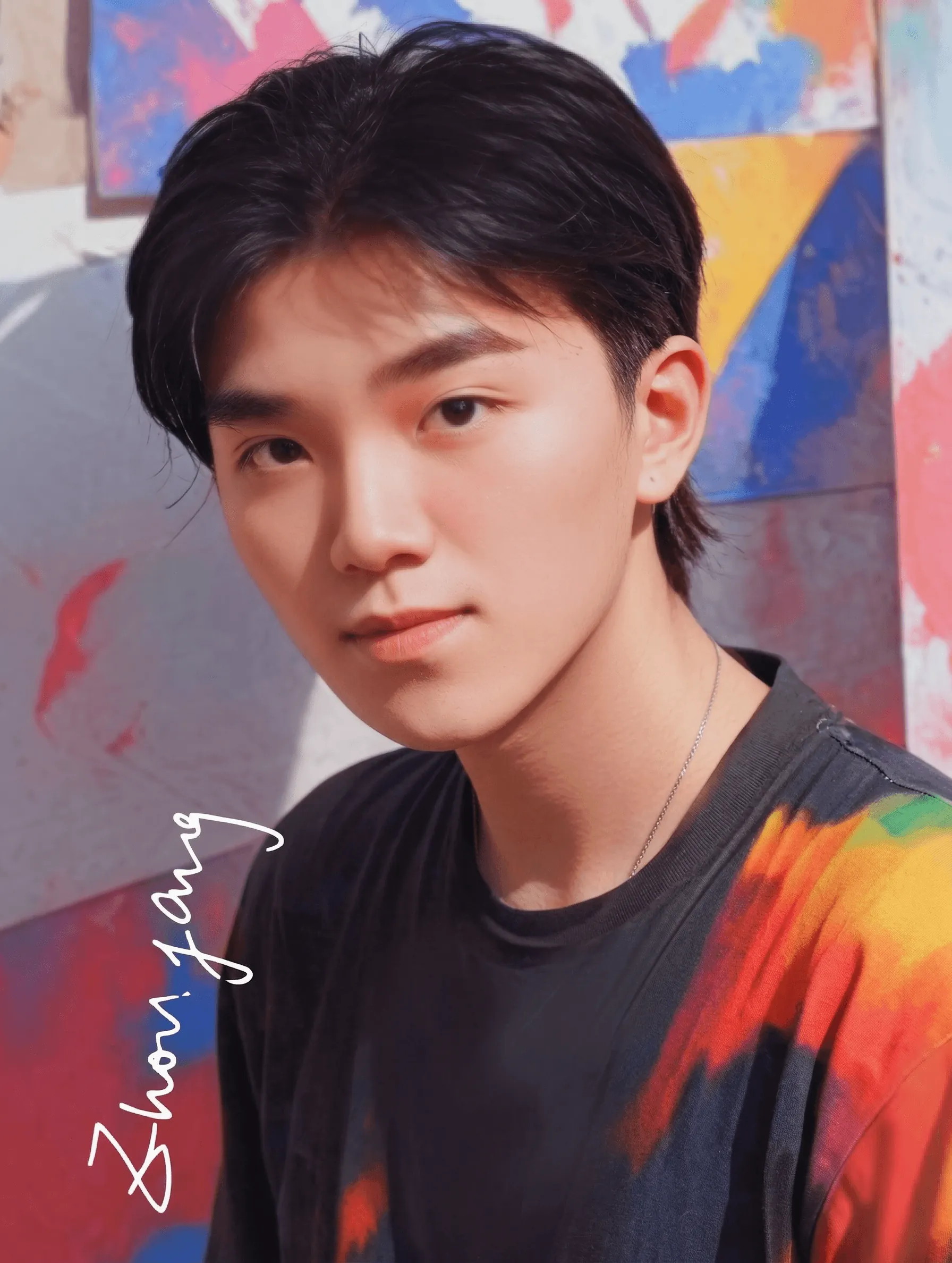 Portrait illustration of JoinAI co-founder Zhou Yang.