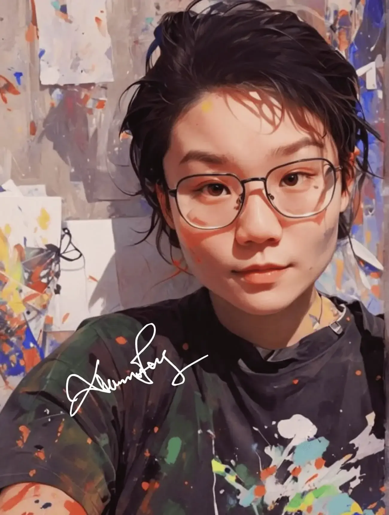 Portrait illustration of JoinAI founder Scarlet Jiang.
